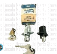 Cylinder and Lock Set with Lincoln Keys - Glove Box Door, Trunk - Set NOS